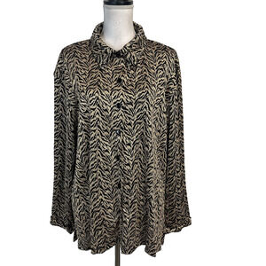 Chico's Design Jacket size 14 16/3 Gold Black Stretch Career Evening Wedding
